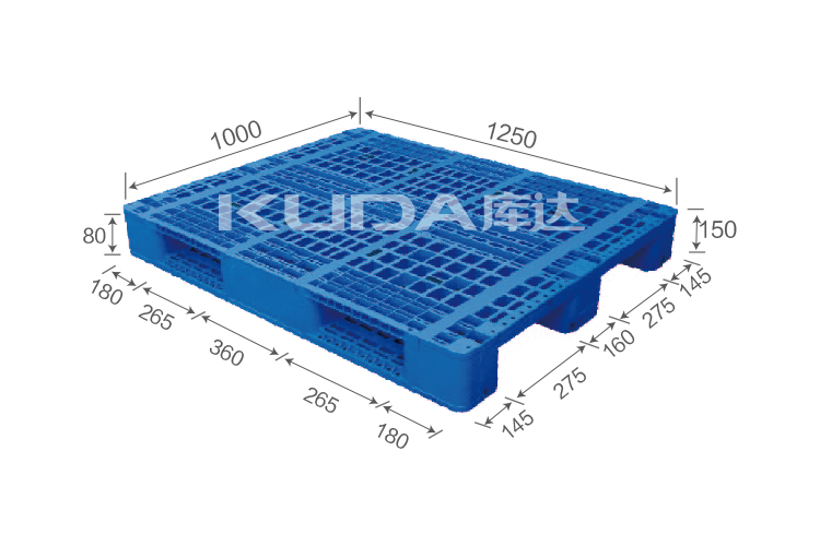 12510B網(wǎng)格川字（置鋼管）塑料托盤(pán)