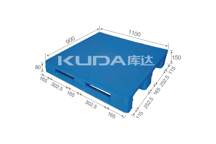 1109A平板川字（置鋼管）塑料托盤(pán)