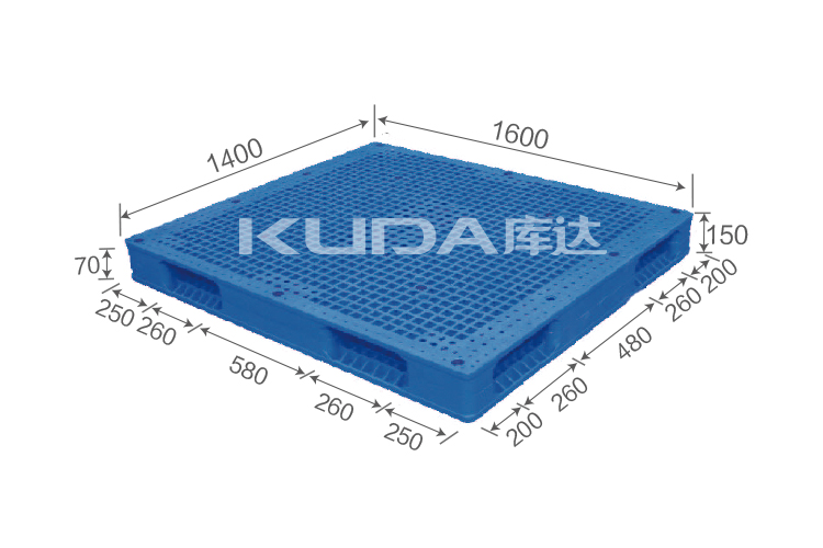 1614A網(wǎng)格雙面塑料托盤