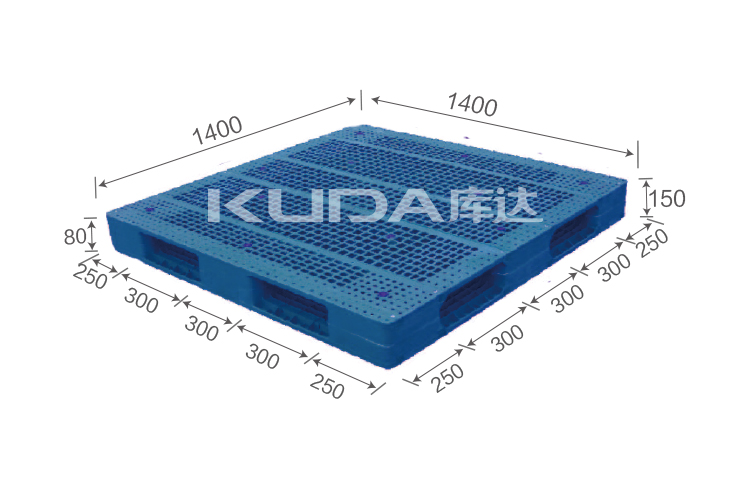 1414B網(wǎng)格雙面（置鋼管）塑料托盤(pán)
