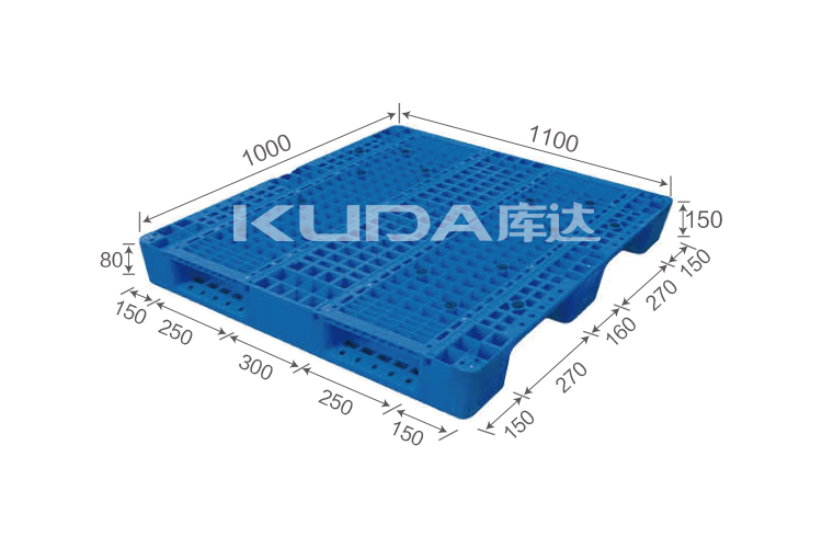 1110A網格川字（置鋼管）塑料托盤