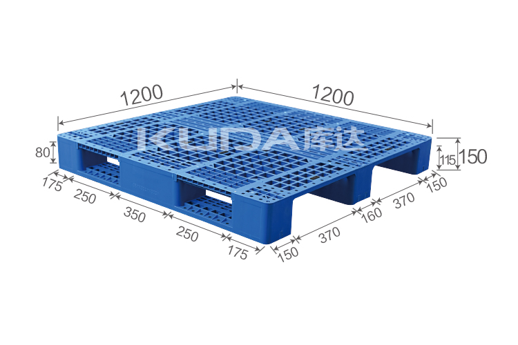 1212F網(wǎng)格川字（置鋼管）塑料托盤