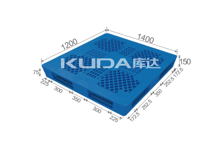 1412D網(wǎng)格雙面（置鋼管）塑料托盤
