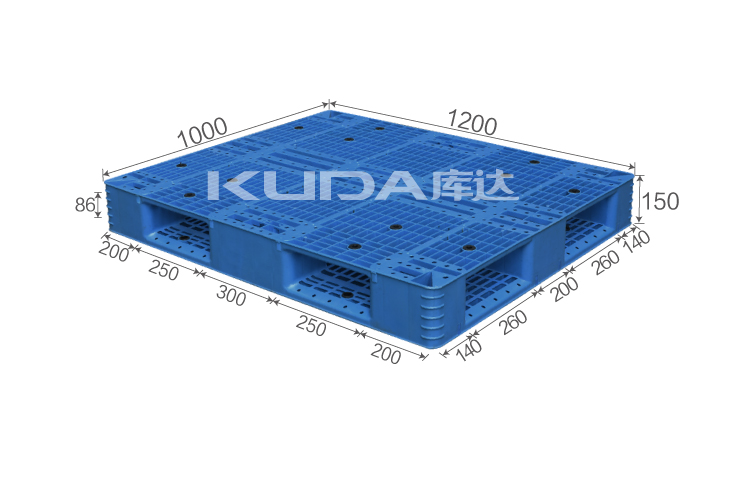 1210H網(wǎng)格雙面（置鋼管）塑料托盤(pán)