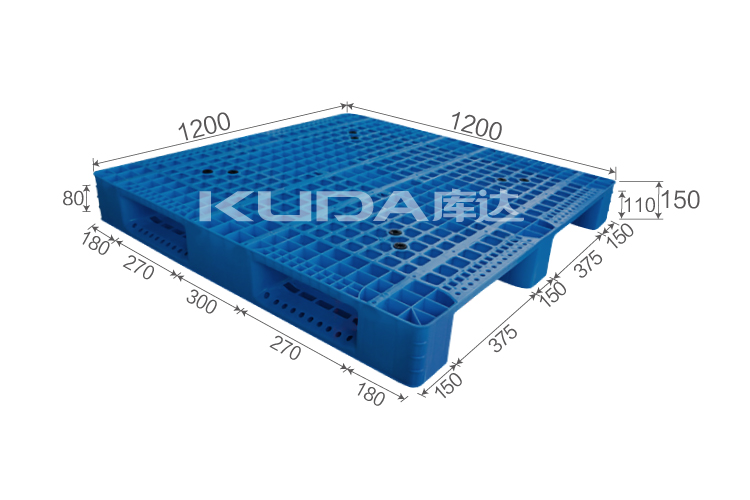 1212J網(wǎng)格川字（置鋼管）塑料托盤