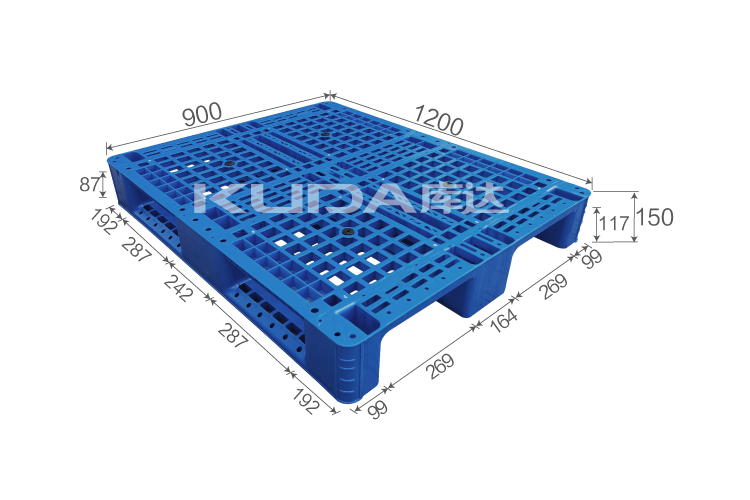 1209C網(wǎng)格川字（置鋼管）塑料托盤