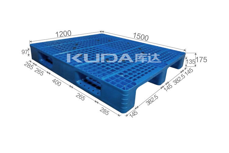 1512B網格川字（置鋼管）塑料托盤