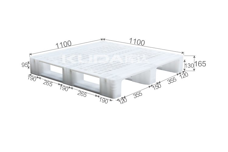 1111G網(wǎng)格川字（置鋼管）塑料托盤