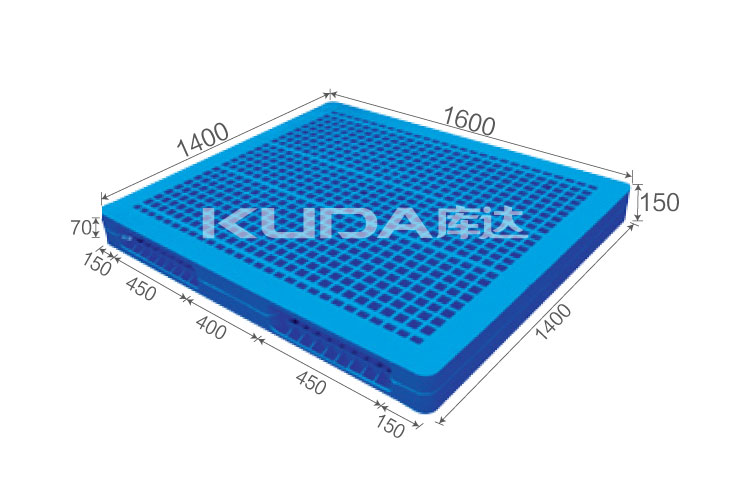 1614C網(wǎng)格雙面（置鋼管）塑料托盤(pán)