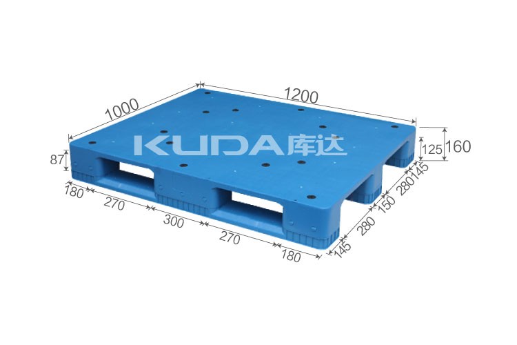 1210R平板川字（置鋼管）塑料托盤(pán)