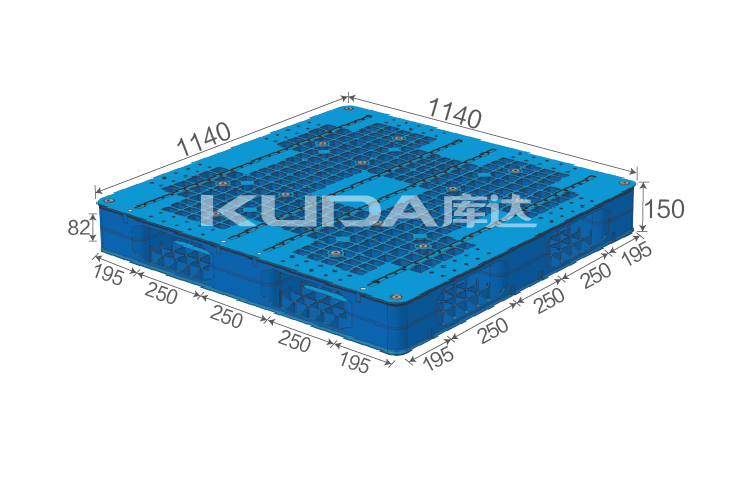 114114A網(wǎng)格雙面（置鋼管）塑料托盤