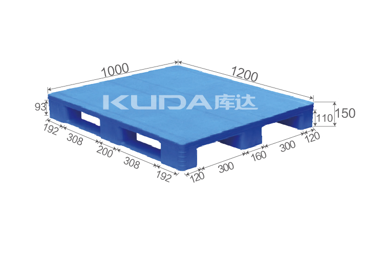 1210A3平板川字（置鋼管）塑料托盤(pán)