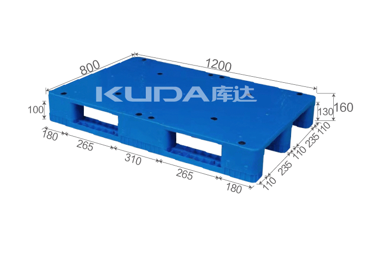 1208Z2平板川字（置鋼管）塑料托盤