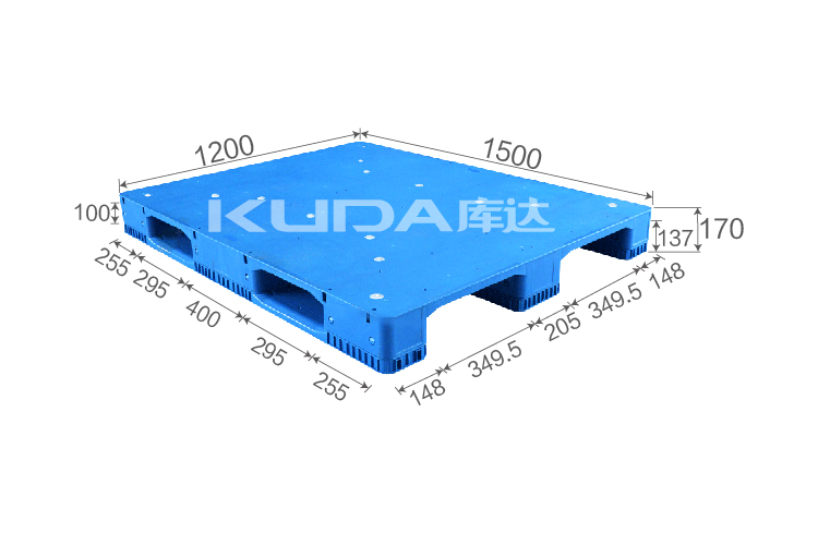 1512D平板川字（置鋼管）塑料托盤(pán)