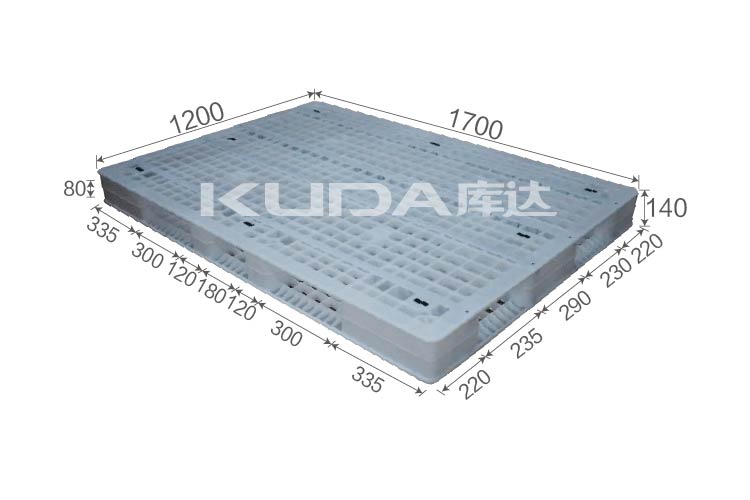 1712B網(wǎng)格雙面（置鋼管）塑料托盤