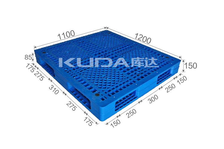 1211E網(wǎng)格雙面（置鋼管）塑料托盤